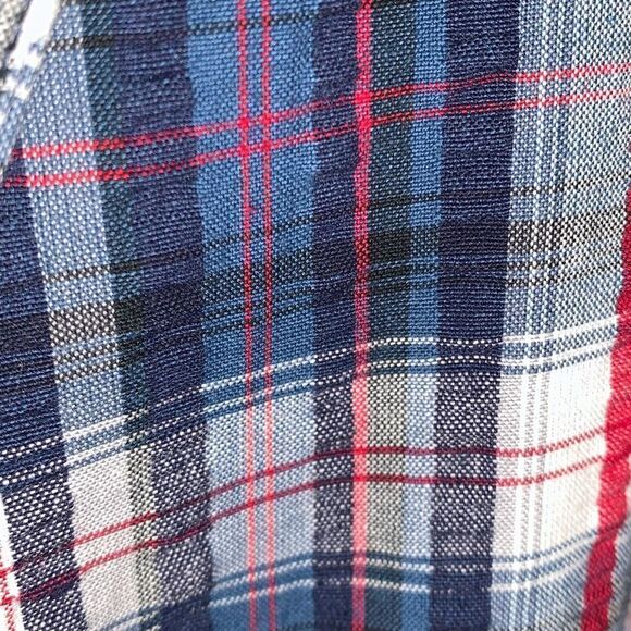 Vintage Main Street Blues Oversized Cotton Plaid Blazer Size B2 - Picture 7 of 14